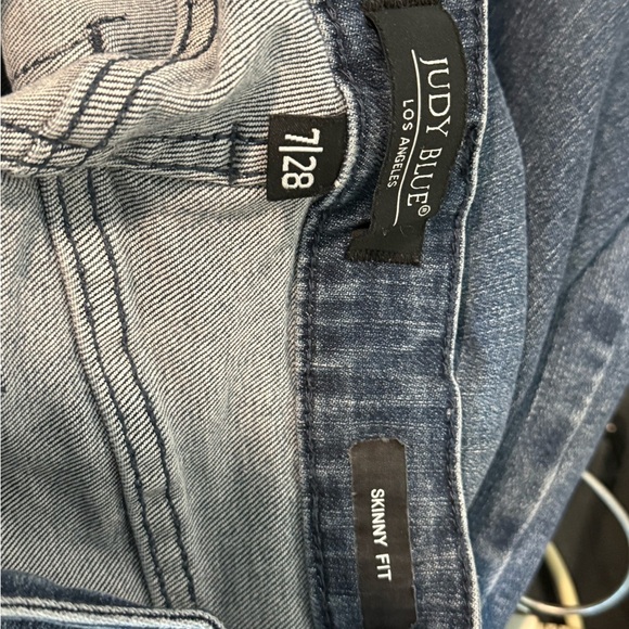 Judy Blue Denim Tummy Control High Rise Skinny Jeans Womens Size 7/28 - Picture 4 of 5